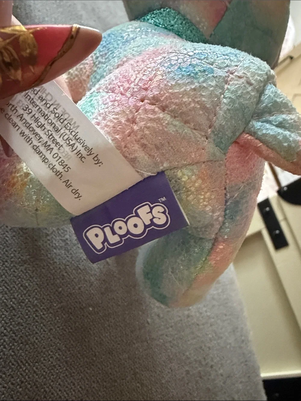 Plush Small Dog Stuffed Animal - Pastel Multicolor